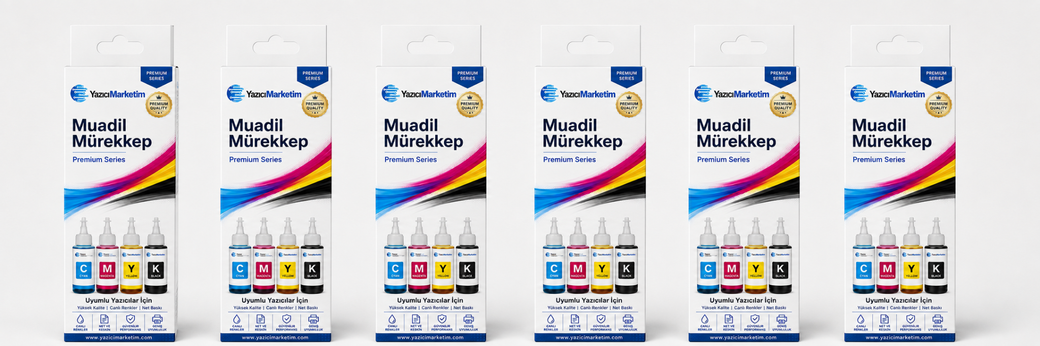 Canon GI-43 6 Renk Set Muadil Mürekkep 70 Ml